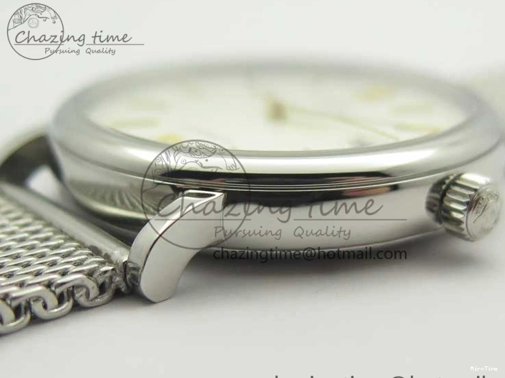 MIROTIME 0327 Breathable Portofino IW356501 SS V3 MK 1:1 Best Edition White Dial Gold Markers On SS Mesh Bracelet MIYOTA 7197
